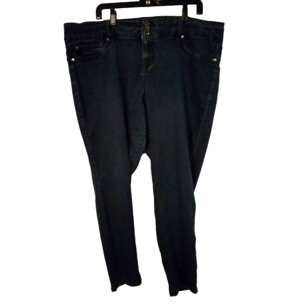 Torrid Jeggings Skinny 3 Vertical Button/Zip Straight Leg Plus Sz. Casual Sz. 22